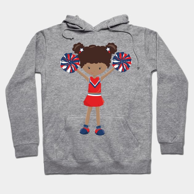 African American Girl, Cheerleading, Cheerleaders Hoodie by Jelena Dunčević